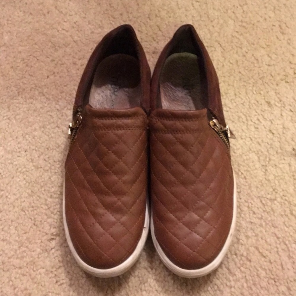 Faux leather sneakers